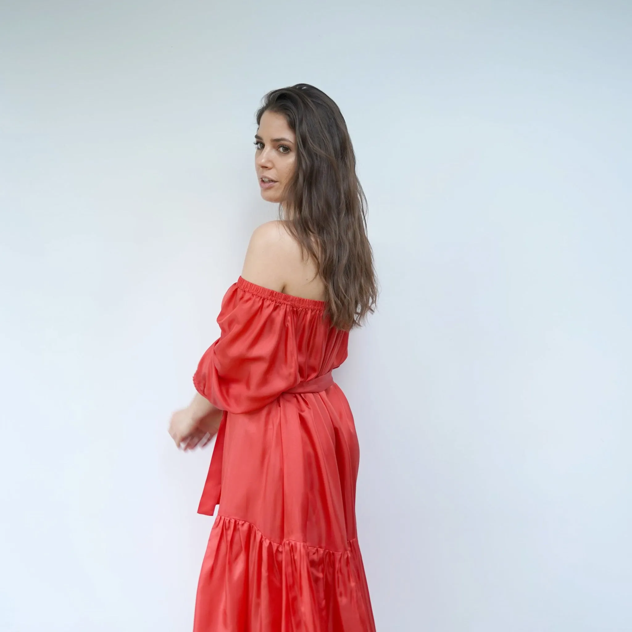 Ausus - Spritz Orange Midaxi Dress