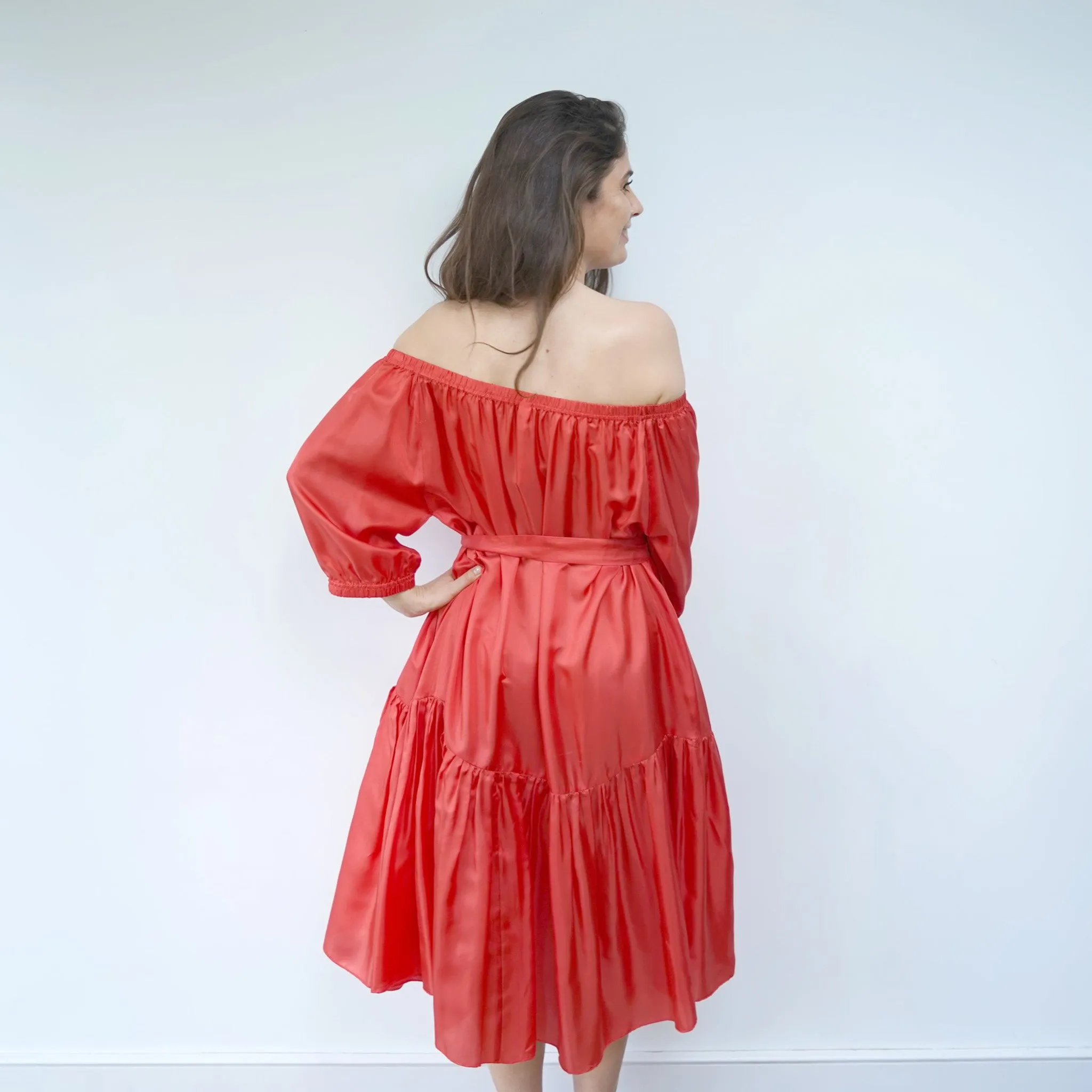 Ausus - Spritz Orange Midaxi Dress