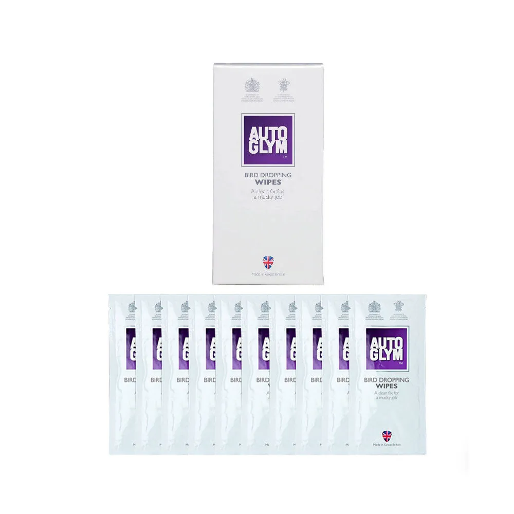 Autoglym Bird Dropping Wipes 10 Pack