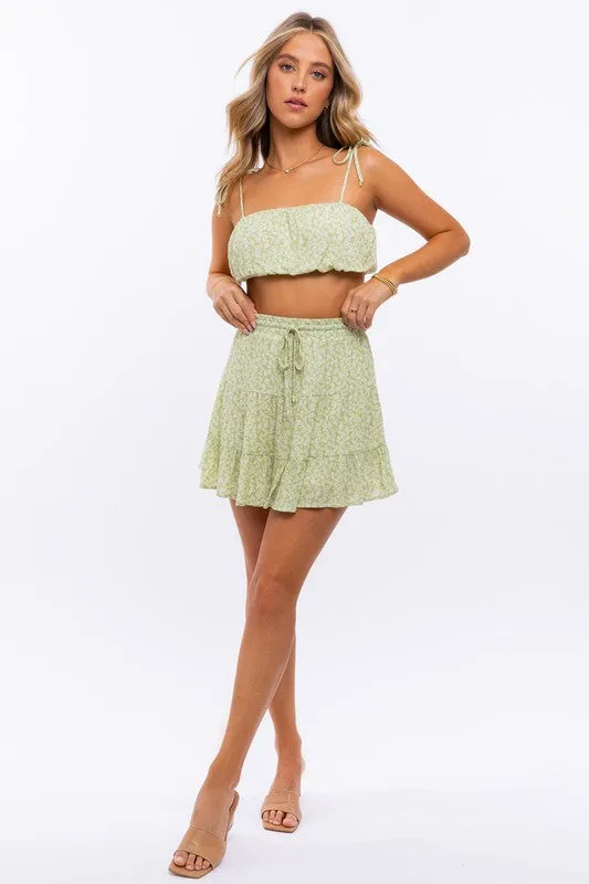 Autumn Tiered Mini Skirt