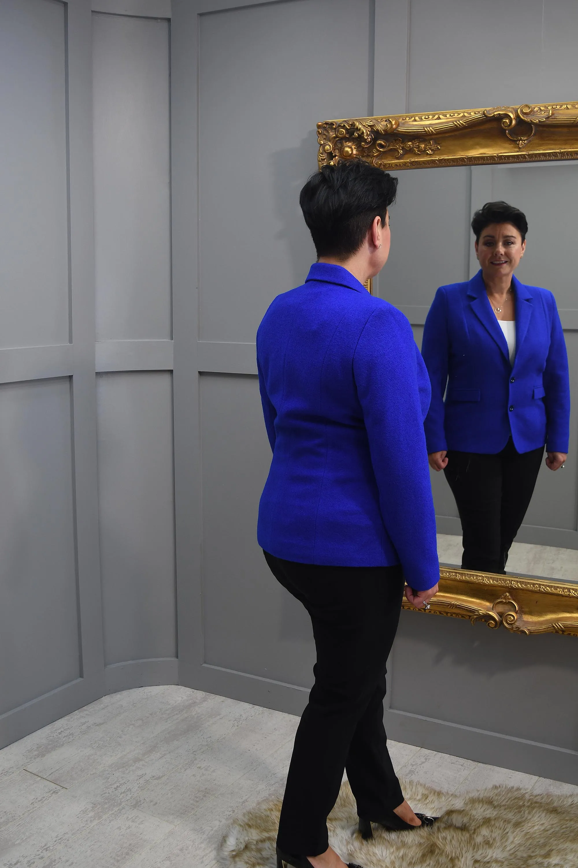 Avalon Royal Blue Tweed Blazer- Dolores B 326