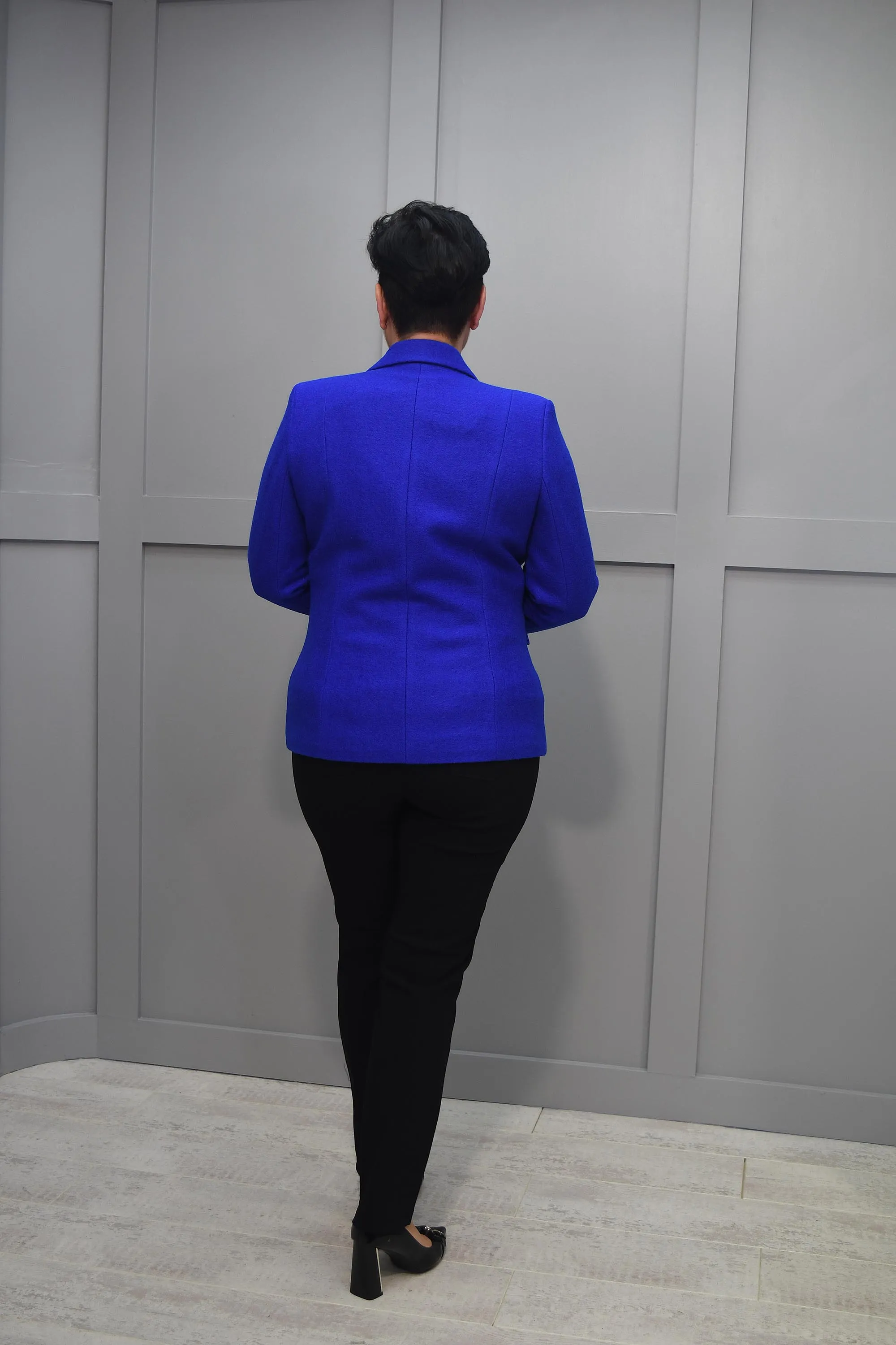 Avalon Royal Blue Tweed Blazer- Dolores B 326