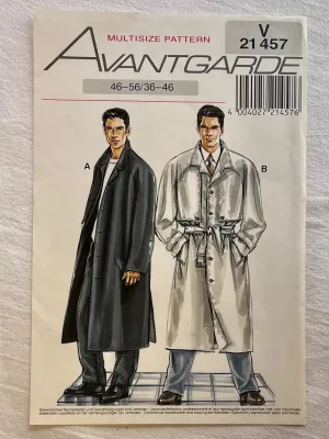 Avantgarde V21457 UNCUT Men's Wear Sizes 36-46