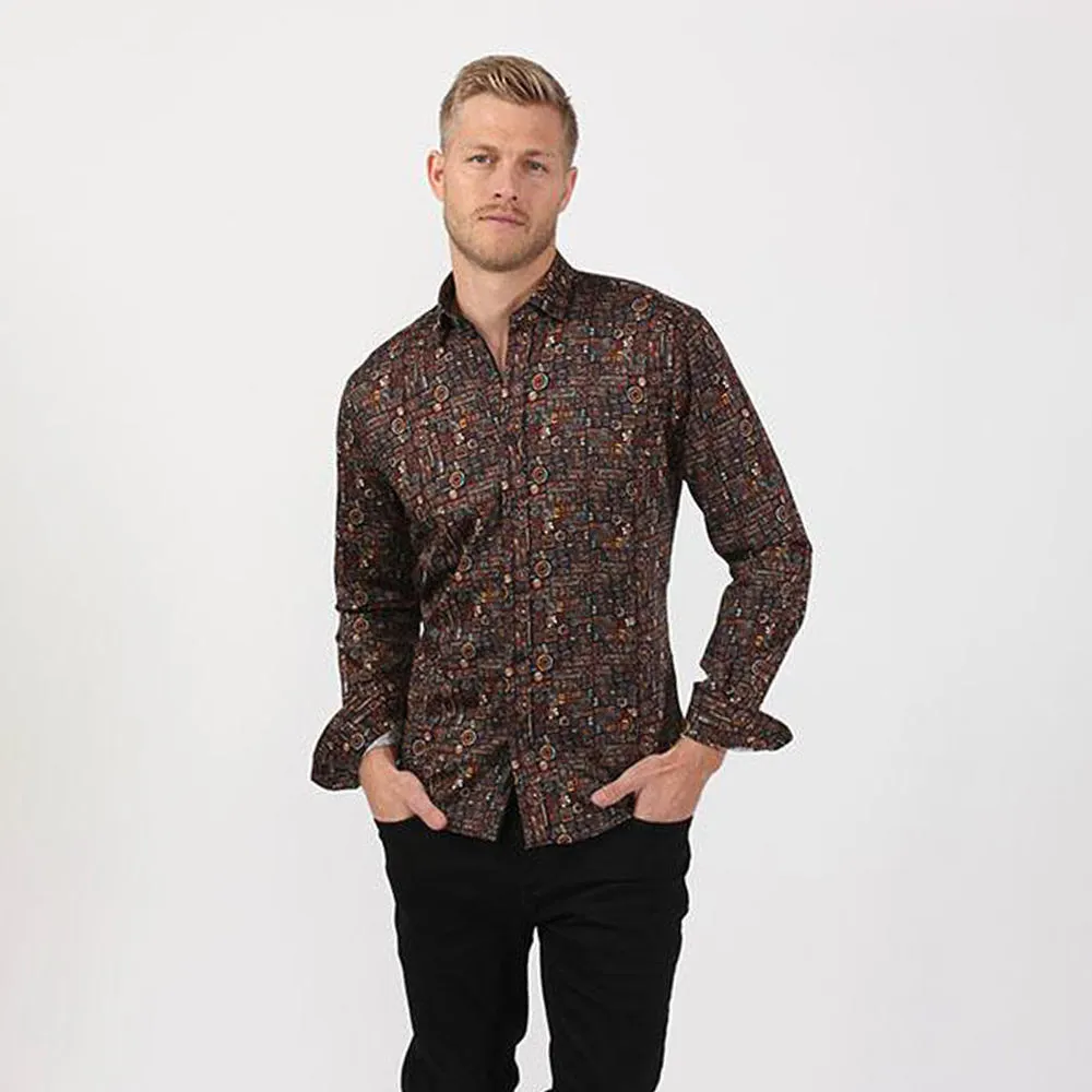 Aztec Symbol Button Down Shirt