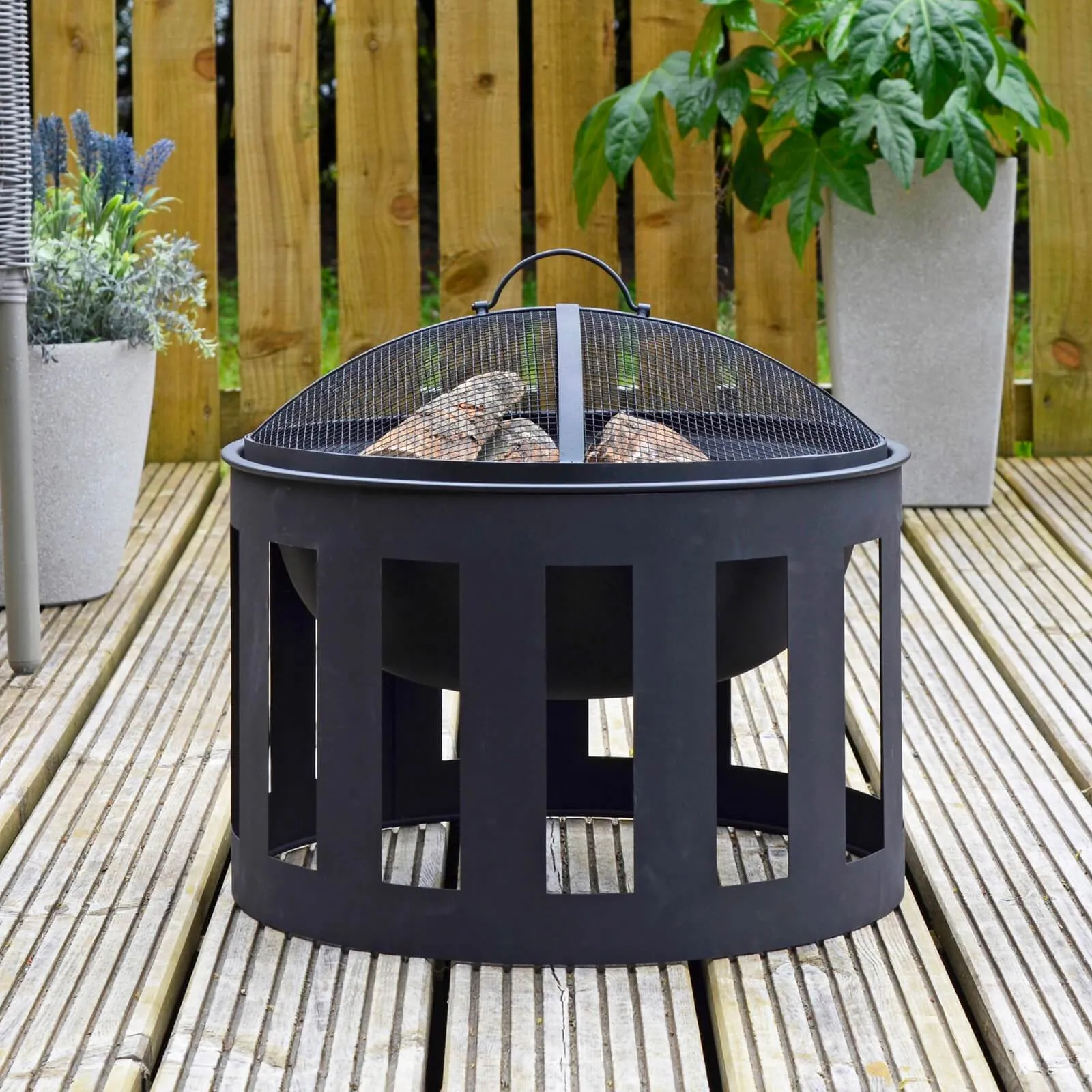 Azuma Vesta Fire Pit Garden Patio Heater BBQ Grill Charcoal