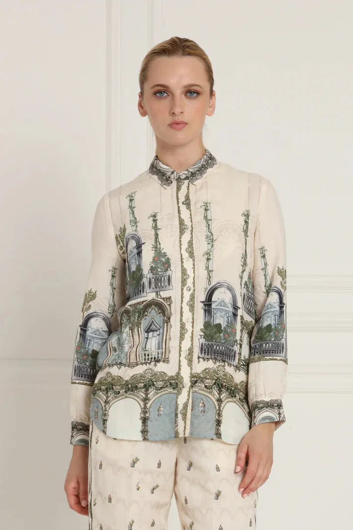 Azzura Slit Button Down Shirt - FINAL SALE