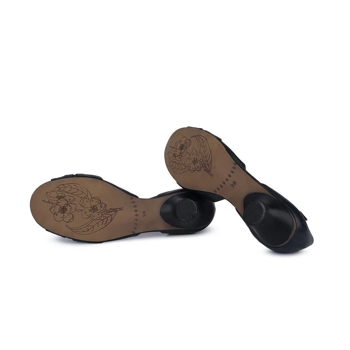 B Z Moda Everbody By Kitten Heels Leather Black Colour For Women