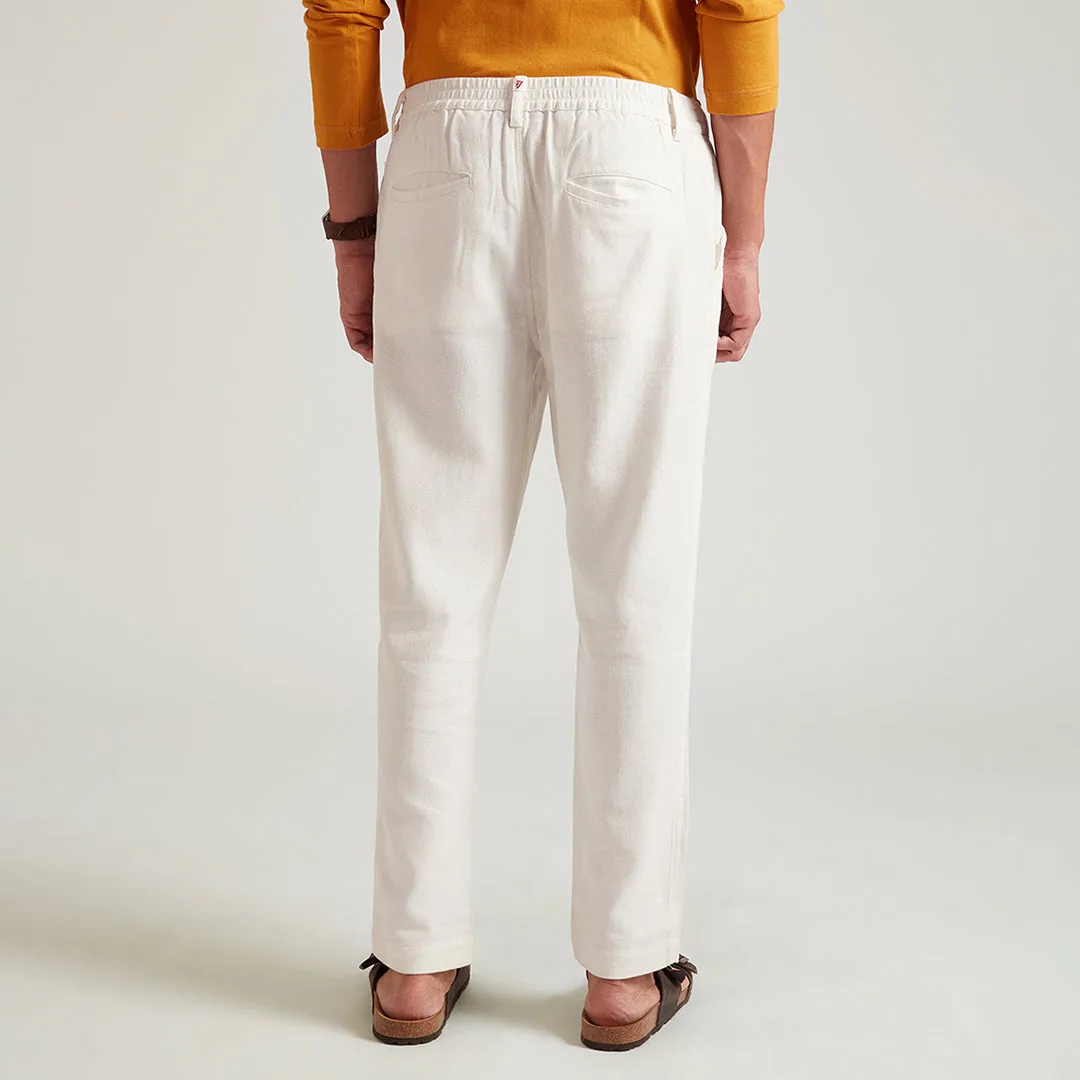 B77 Men's Pristine White Organic Cotton Pants
