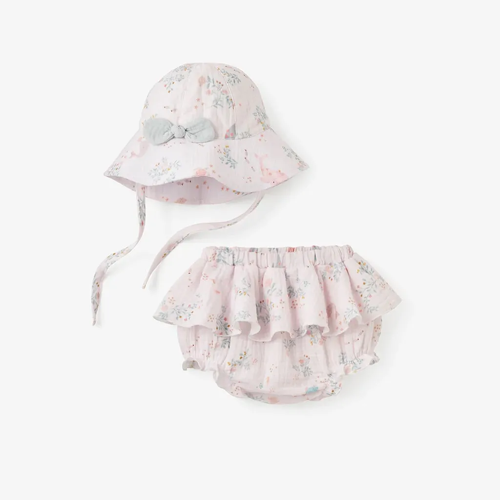 BA - Organic Muslin Bloomer with Sun Hat