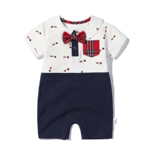 Baby Bear Prints with Bow Tie Jumpsuit