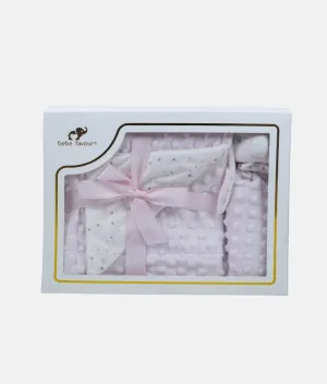 Baby Cuddly Gift Box Set - Baby Pink - Bebe Favour