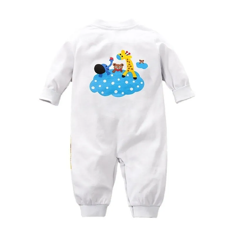 Baby Cute Animal Print Long/Short Sleeve Jumpsuits (2 Designs)