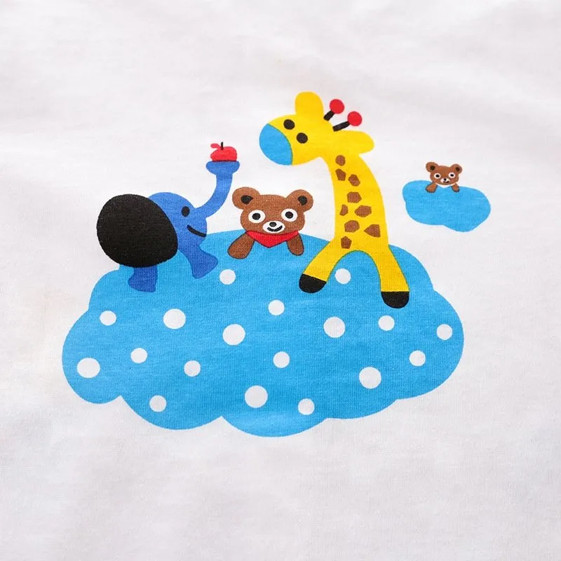 Baby Cute Animal Print Long/Short Sleeve Jumpsuits (2 Designs)