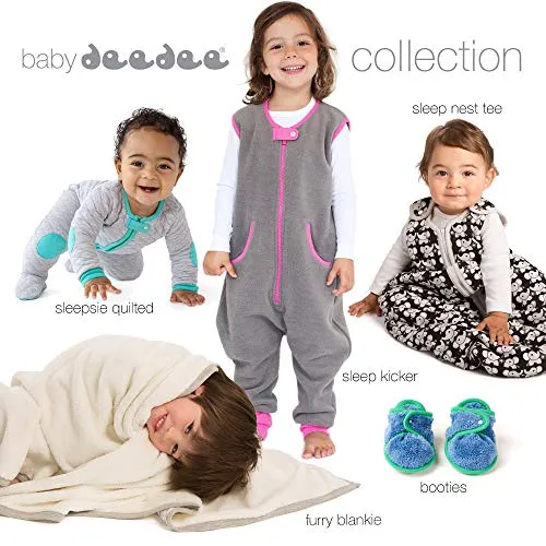 baby deedee Sleep Nest Fleece Baby Sleeping Bag, Gray, 6-18 Month