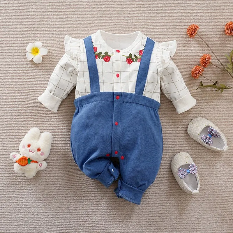 Baby Girl Mixed Patterns Long Sleeve Jumpsuit (6 Designs)