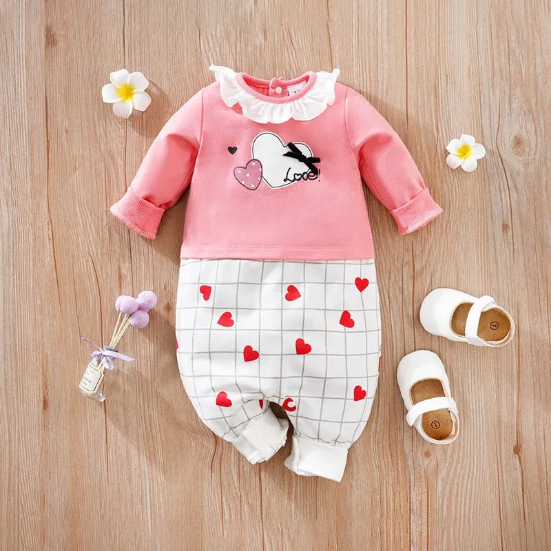 Baby Girl Mixed Patterns Long Sleeve Jumpsuit (6 Designs)