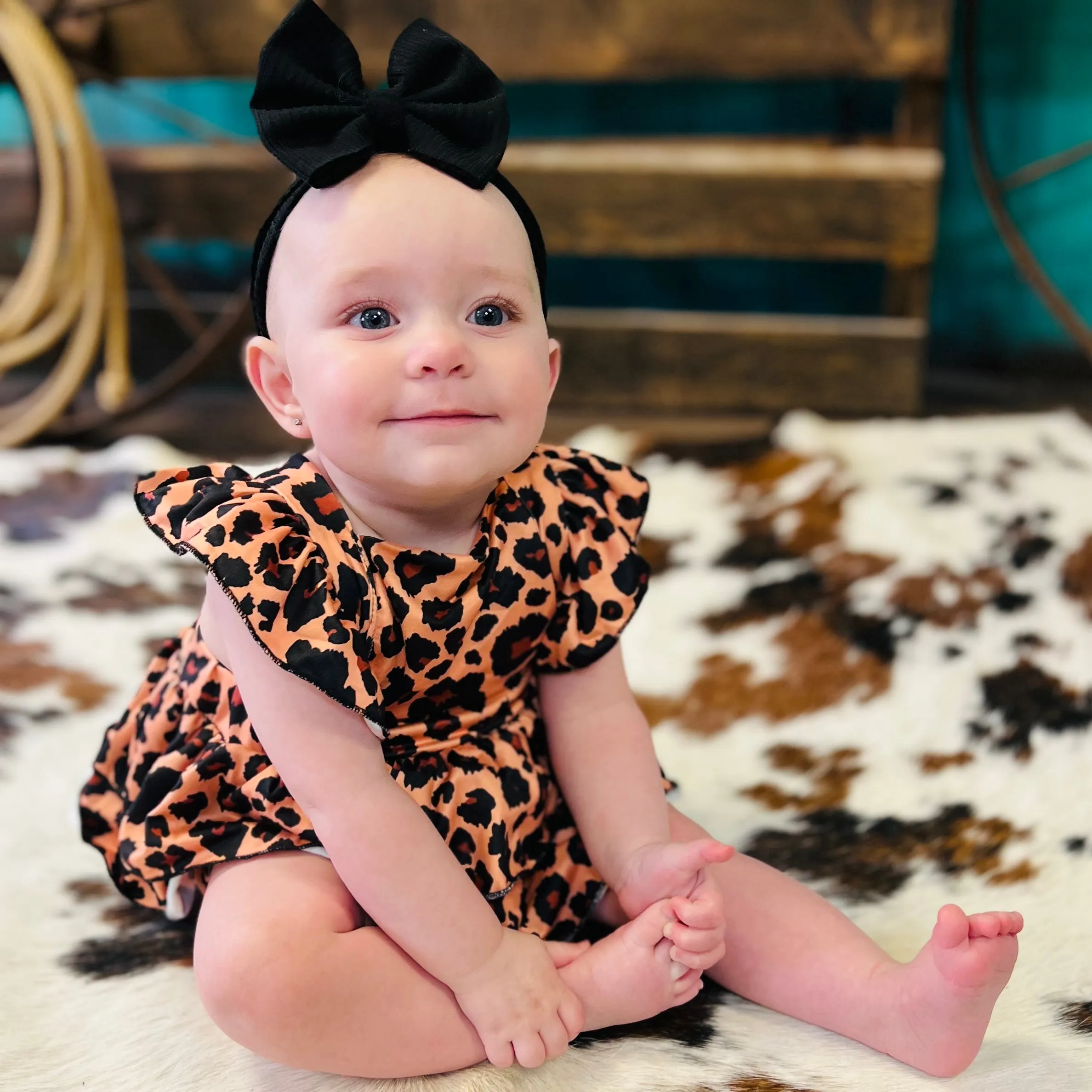 Baby Leopard Onsie Dress*