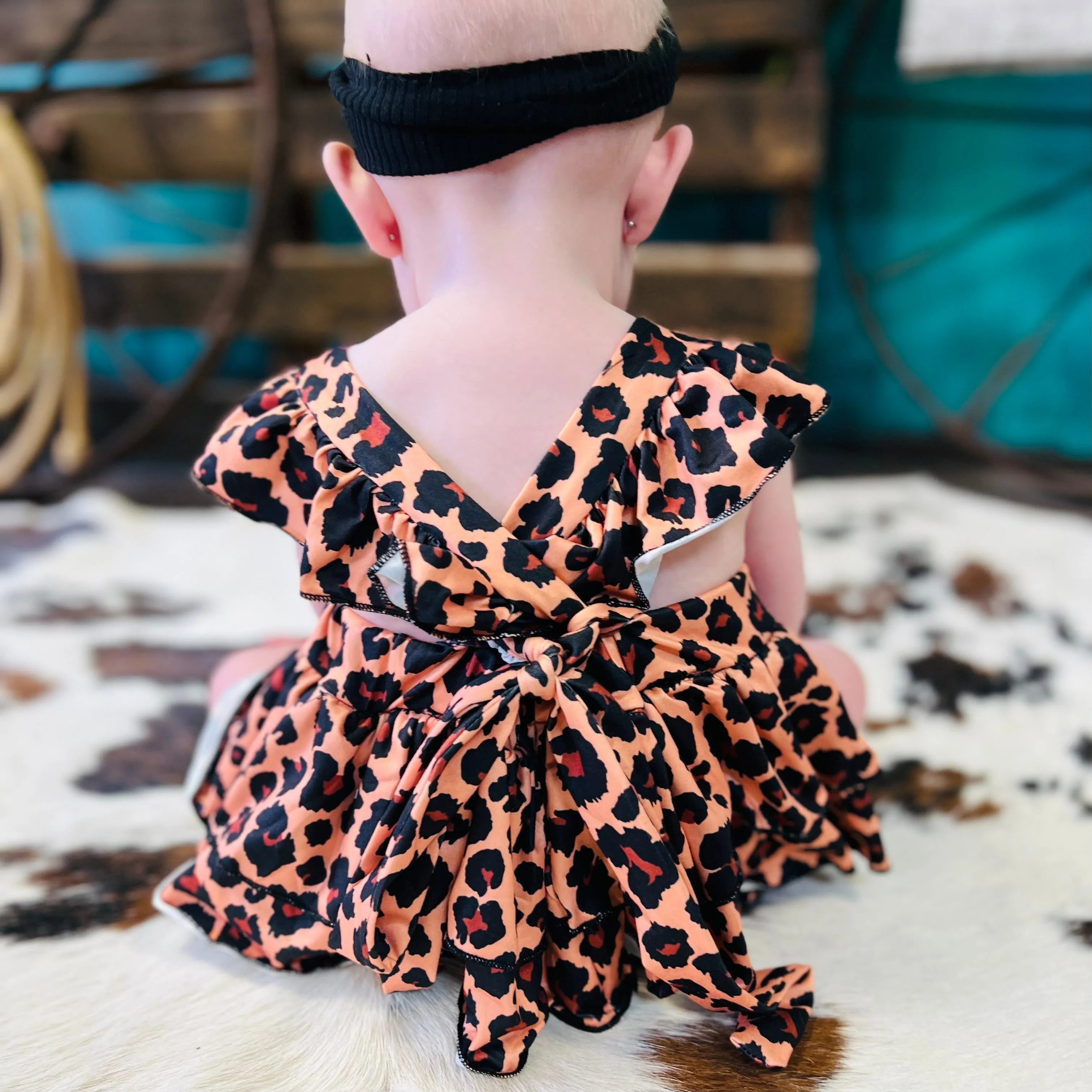 Baby Leopard Onsie Dress*