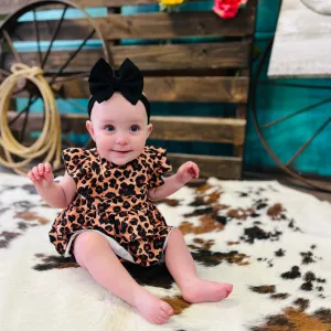Baby Leopard Onsie Dress*
