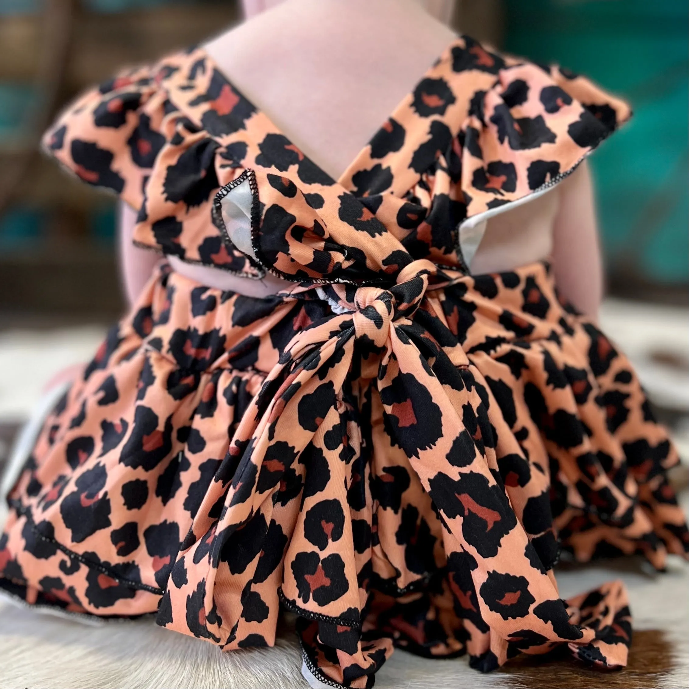 Baby Leopard Onsie Dress*