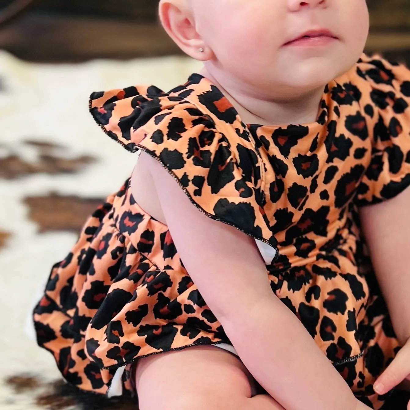 Baby Leopard Onsie Dress*