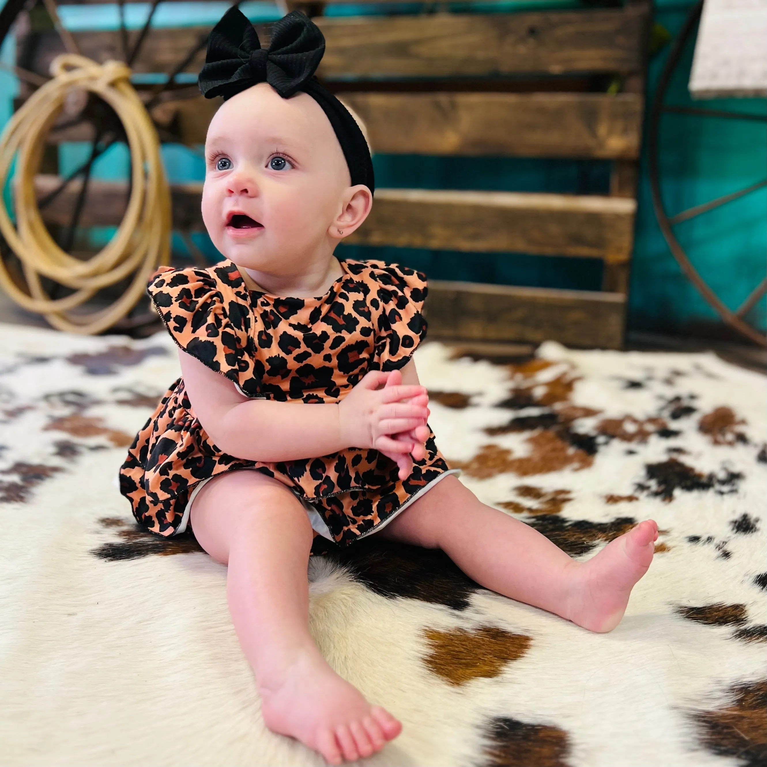 Baby Leopard Onsie Dress*