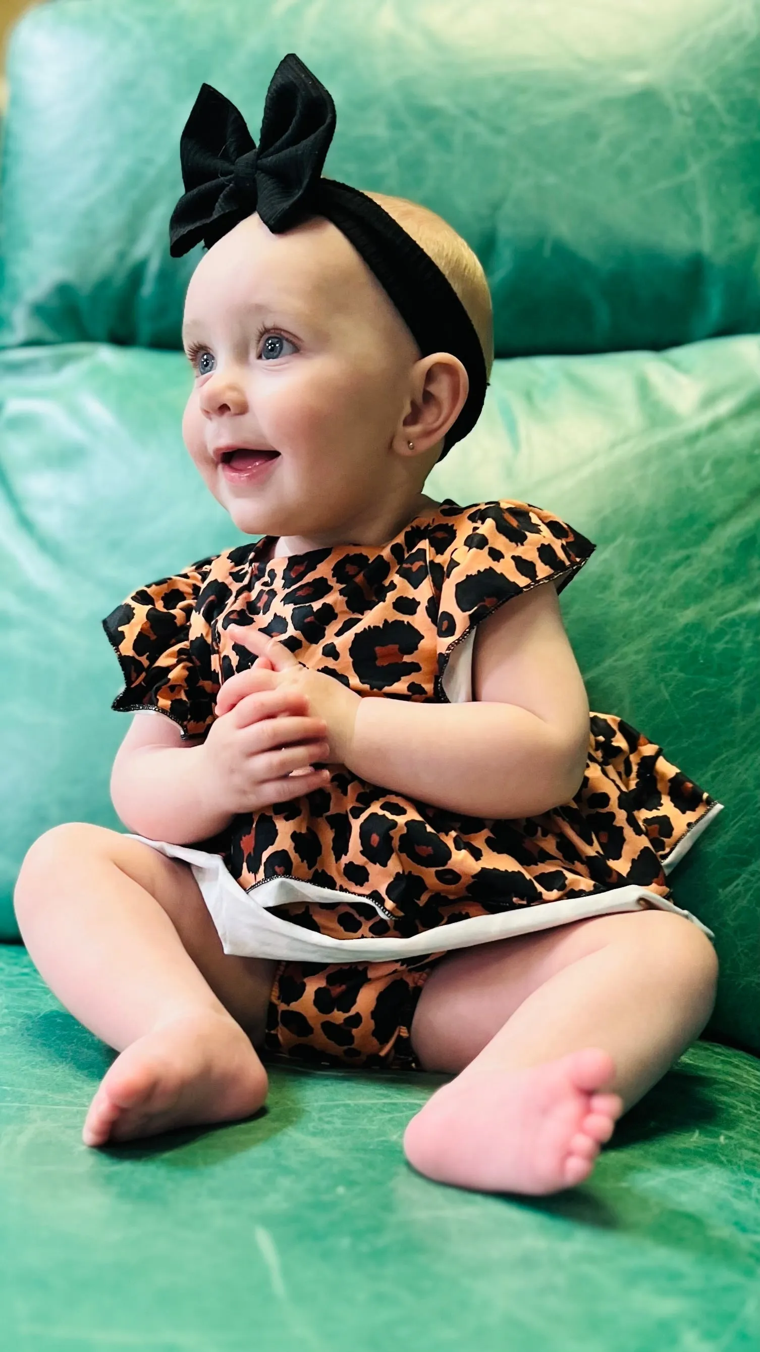 Baby Leopard Onsie Dress*