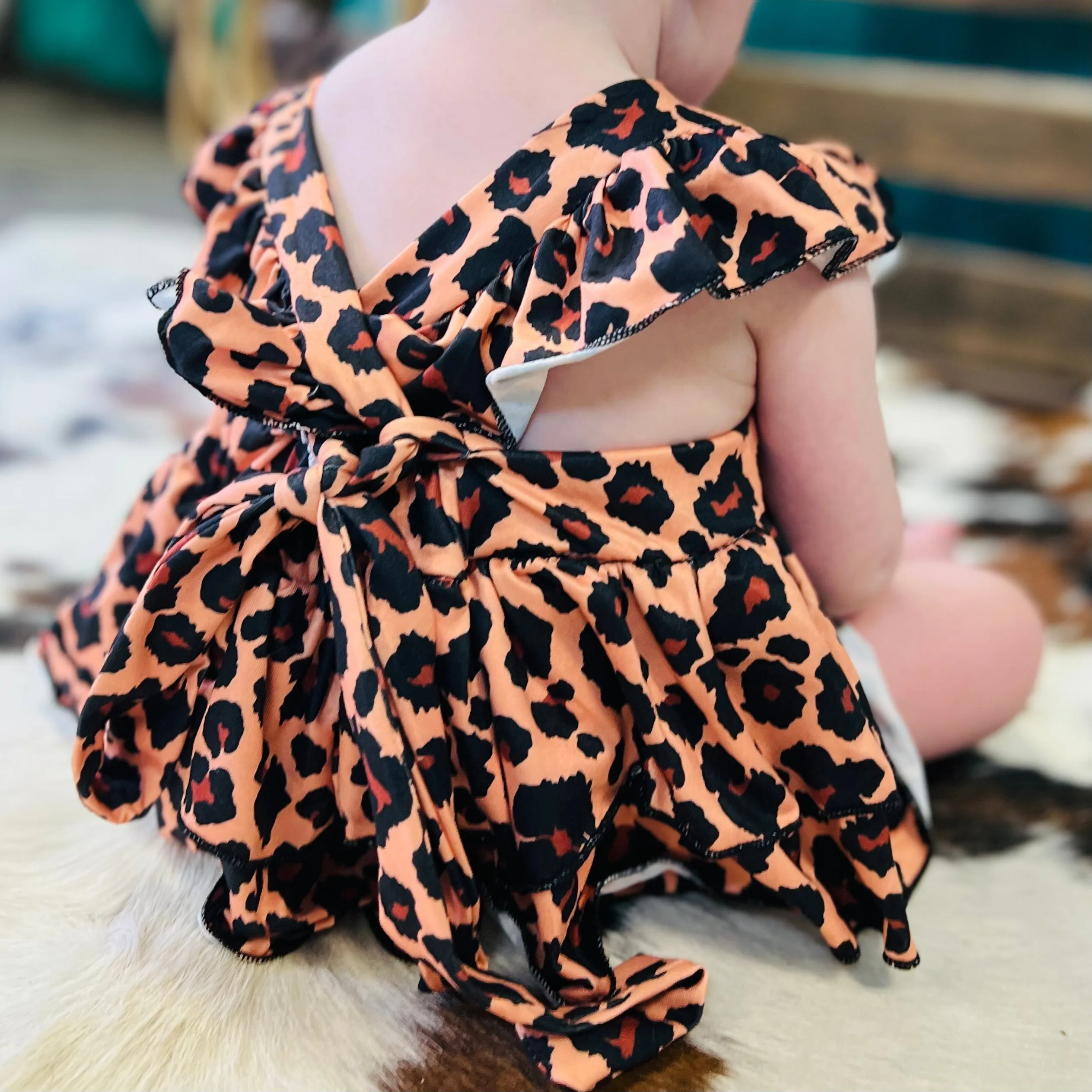 Baby Leopard Onsie Dress*