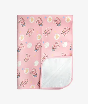 Baby Rubber Sheet - Pink Elephant Print