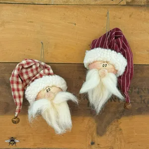 Baby Santa Head Ornament Set (2A)