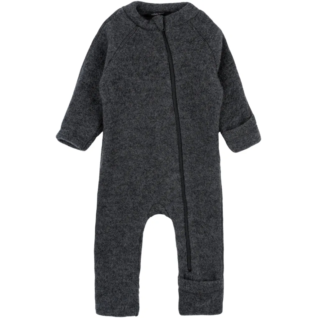 Baby Wool Suit (Reversible Cuffs) - Anthracite Melange