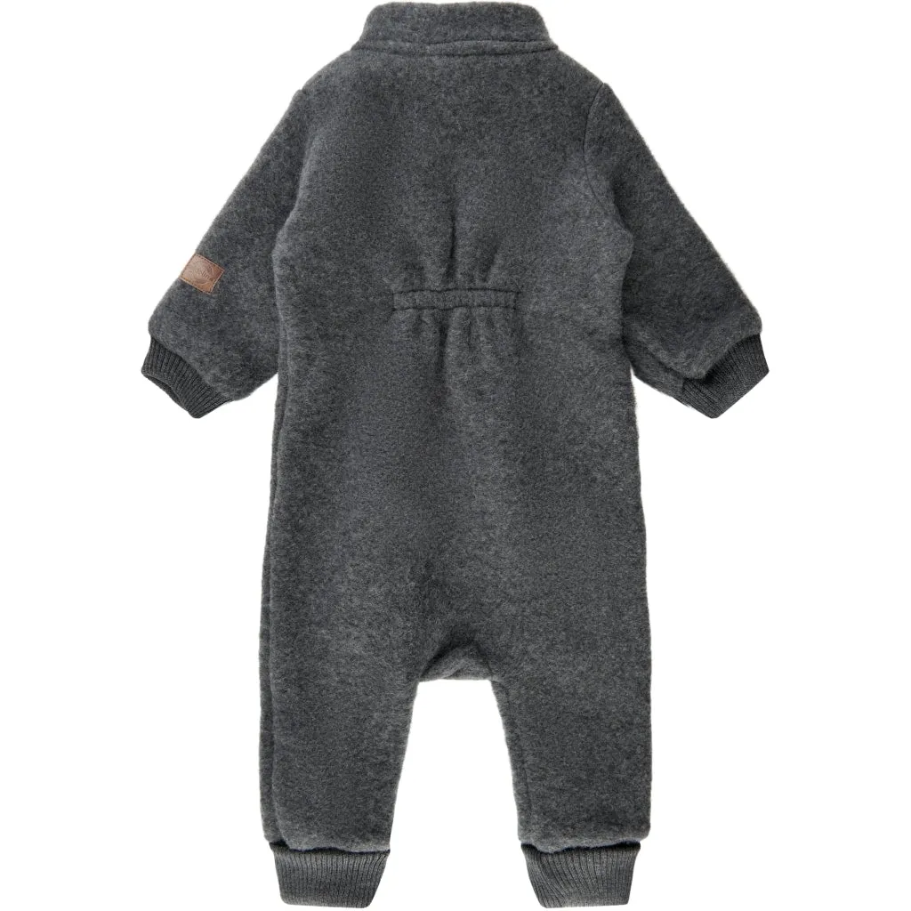 Baby Wool Suit (Rib Cuffs) - Anthracite Melange