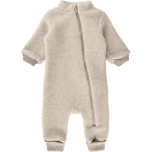 Baby Wool Suit (Rib Cuffs) - Melange Offwhite