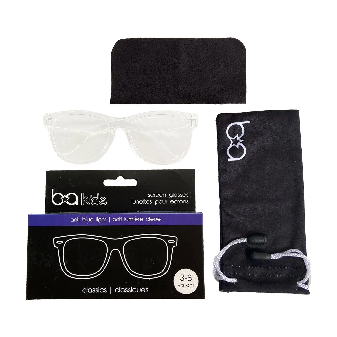 Babyfied Apparel Screen Glasses - Clear - 3-8yrs
