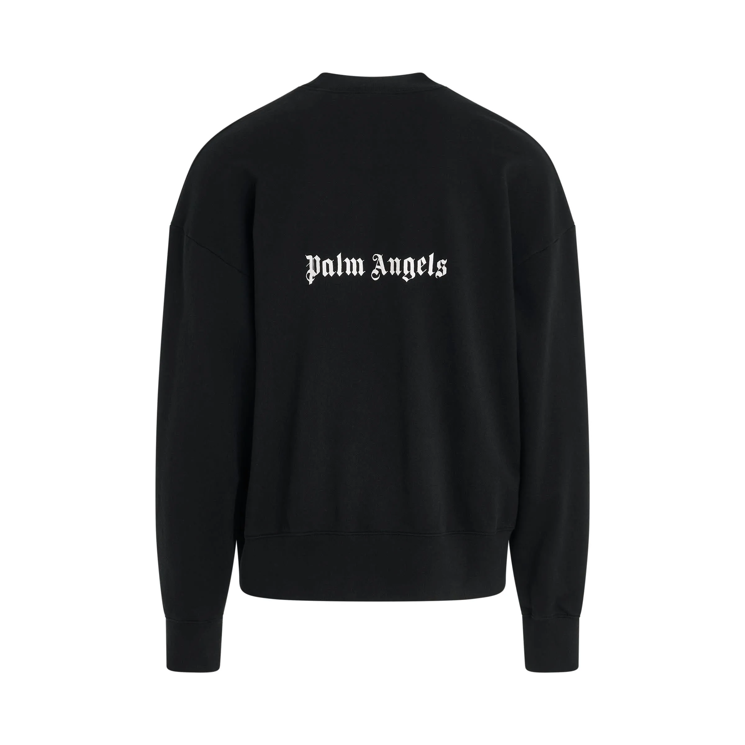 Back Logo Crewneck Sweater in Black/Off White