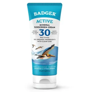 Badger SPF 30 Clear Zinc Sunscreen Cream Unscented 2.9 oz Cream Badger SPF 30 Clear Zinc Sunscreen Cream Unscented 2.9 oz Cream