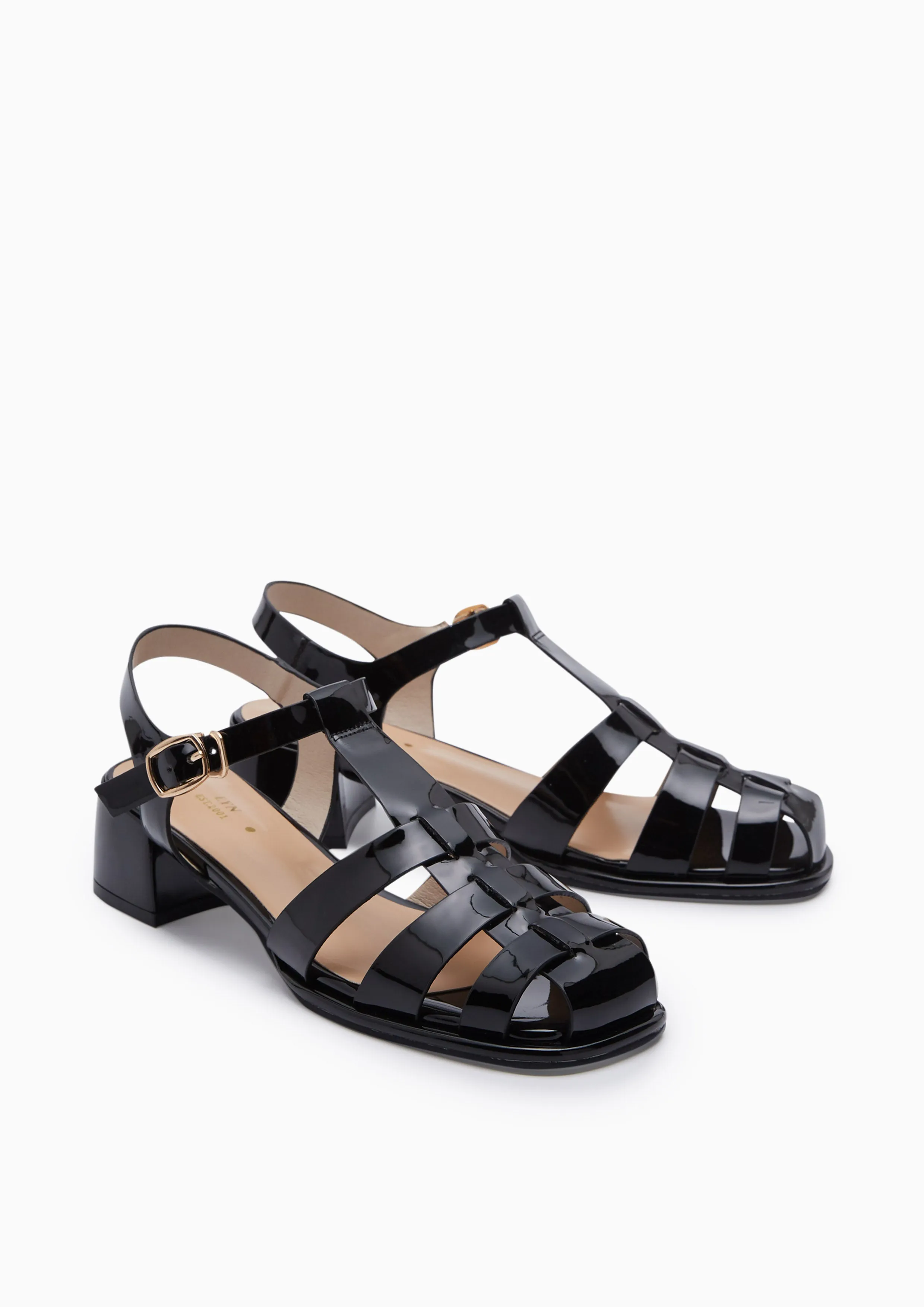 Bailee Mid Heel Slingbacks - Black