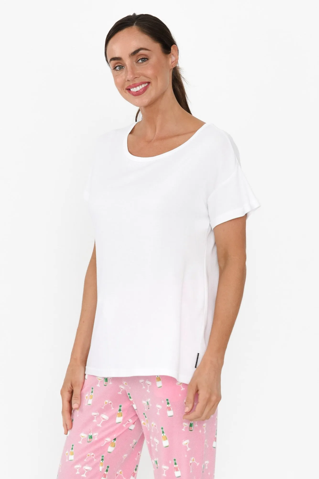 Baku White Bamboo Sleep Tee