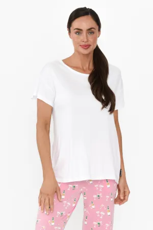 Baku White Bamboo Sleep Tee