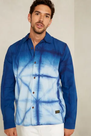 Balder L/S Shirt | Shibori Ombre Natural Indigo