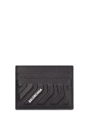 Balenciaga   Car embossed leather card holder 