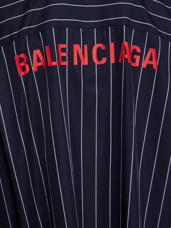 Balenciaga   Striped oversized cotton blend shirt 