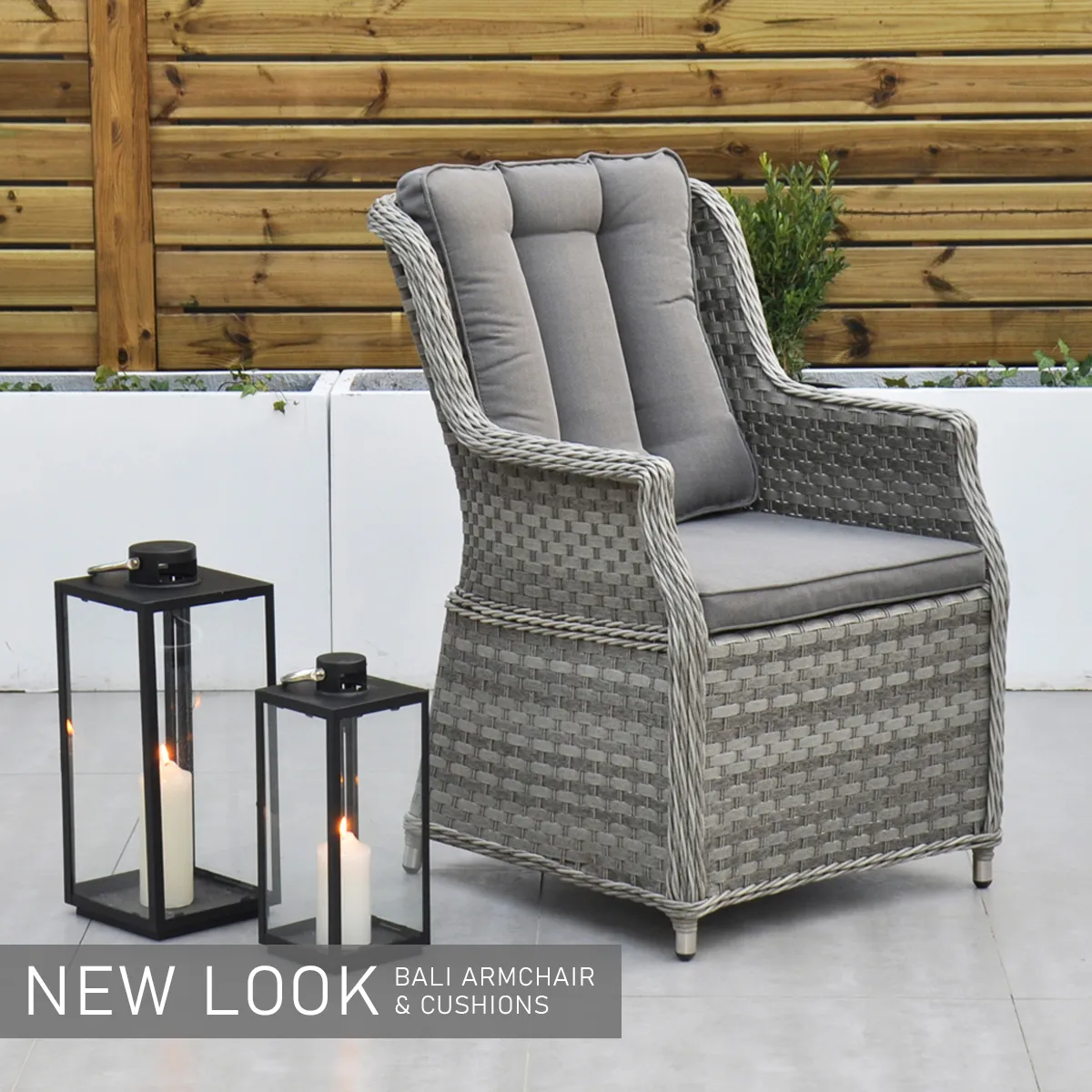 Bali - 6 Seat Set with 135cm Round Table (Grey)