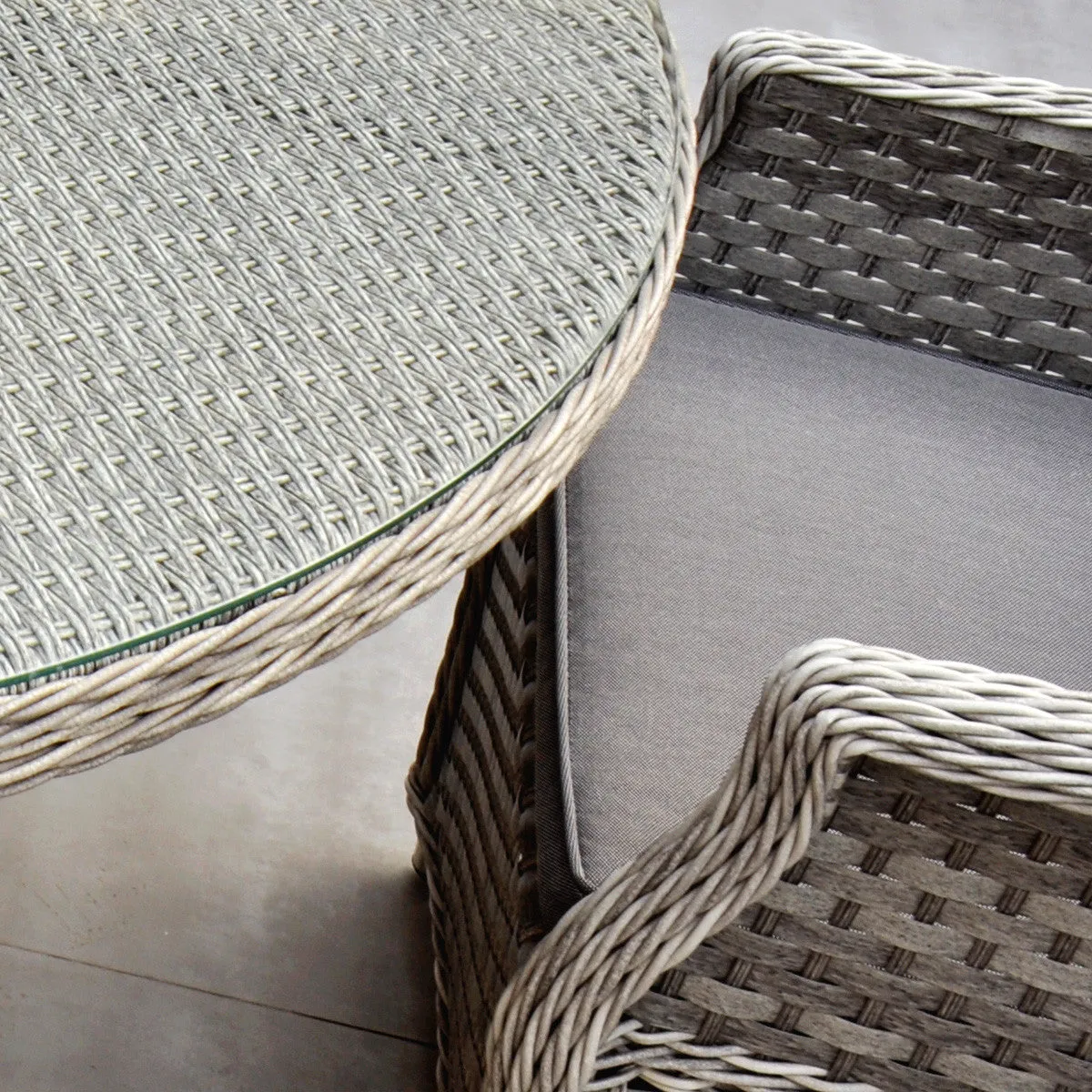 Bali - 6 Seat Set with 135cm Round Table (Grey)