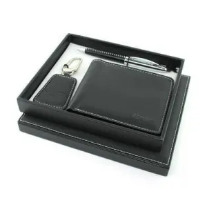 Balmain Pen, Key Holder and Wallet Set - Black