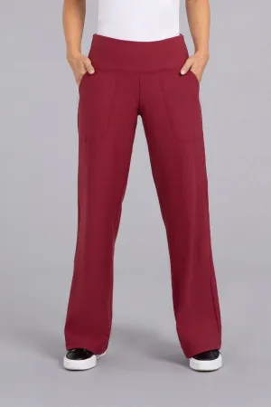 Bamboo Fleece Straight Leg Pant | Cherry