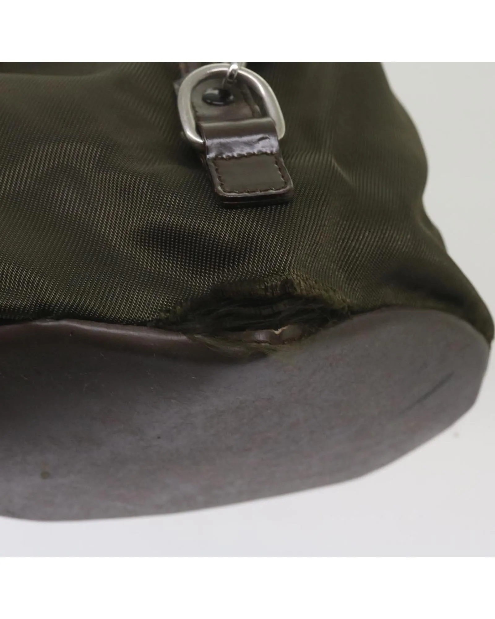 Bamboo Shoulder Bag Nylon Khaki