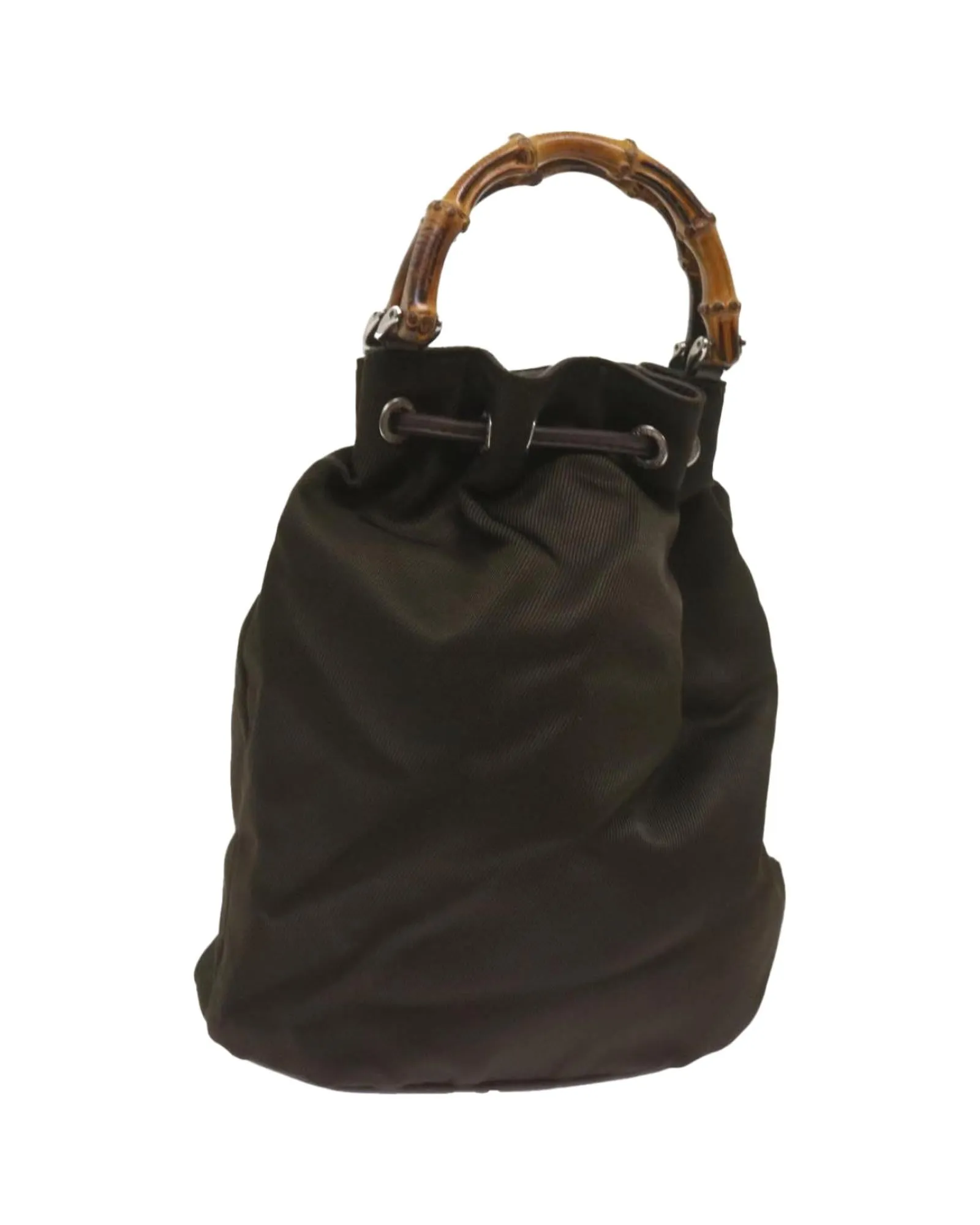 Bamboo Shoulder Bag Nylon Khaki