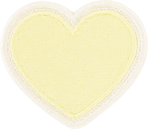 Banana Rolled Embroidery Heart Patch