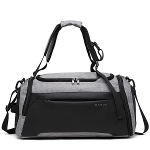 BANGE Large Capacity Polyester Travel Duffle Bag with Shoe Compartment (Grey)